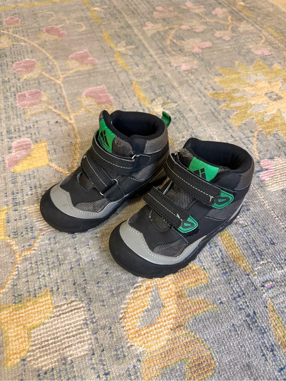 Mishansha Kids Hiking Boots Black Green Hook & Loop EU 27 / US 10 Little Kid